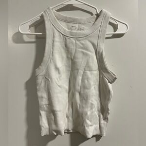 Aerie Off White Ribbed Tank Top
